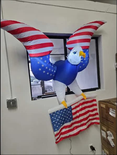 Patriotic Eagle Inflatable Window Decoration