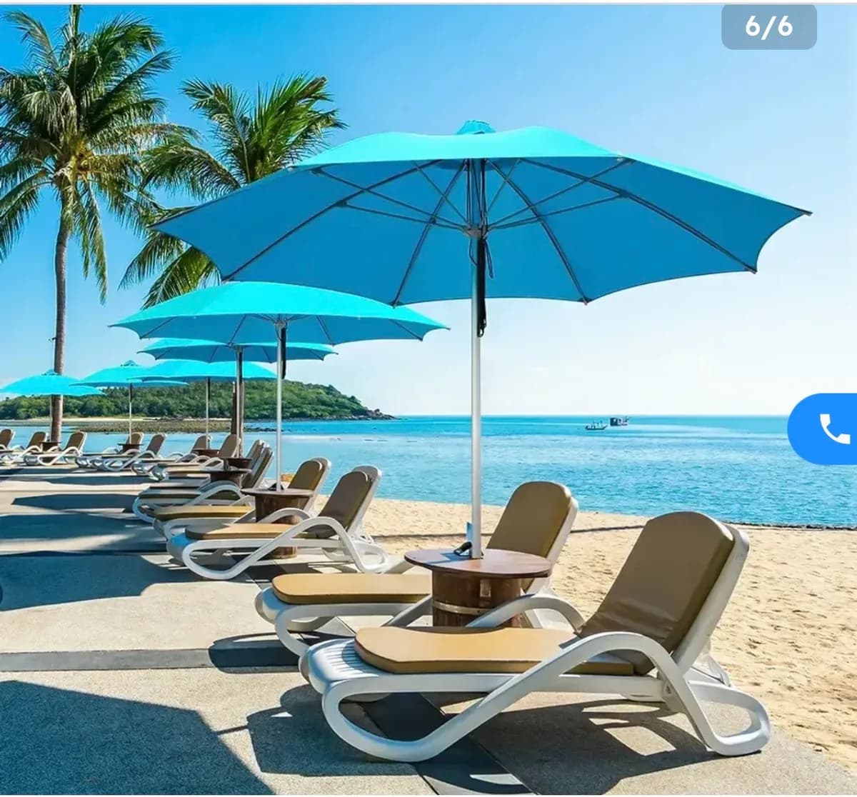 Marco 6.5ft Push-Up Patio Umbrella