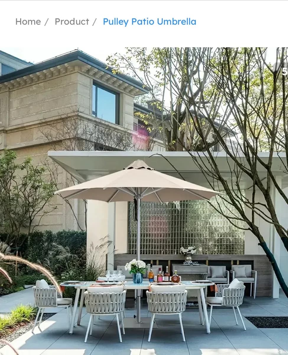 Marco 6.5ft Push-Up Patio Umbrella thumbnail 3