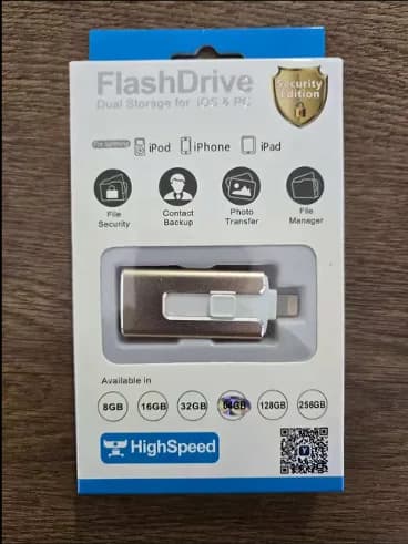 64GB Dual USB Flash Drive for iPhone, iPad & PC