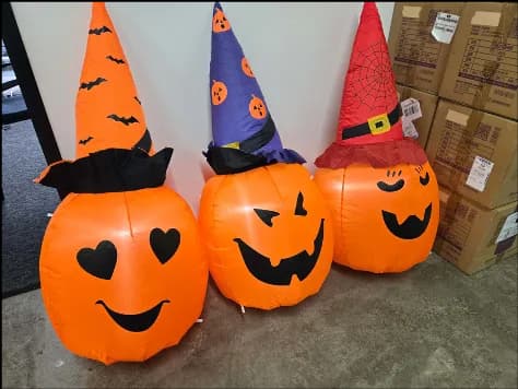 Set of 3 Inflatable Halloween Pumpkin Decorations